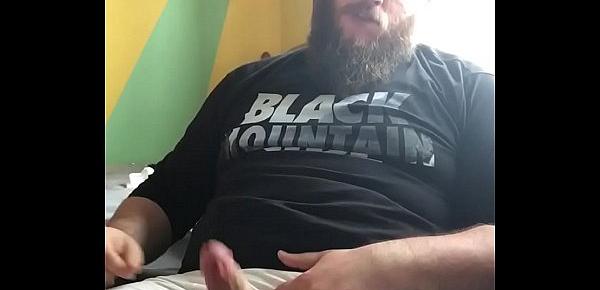  Huge Bearded Bear Jerks His Big Veiny Package